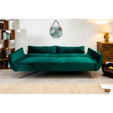 Sofa Sofa Divani II rozkładana szmaragdowozielony aksamit 215cm / 40090