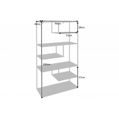 Konsola Dura Steel czarny metal 100cm / 41581