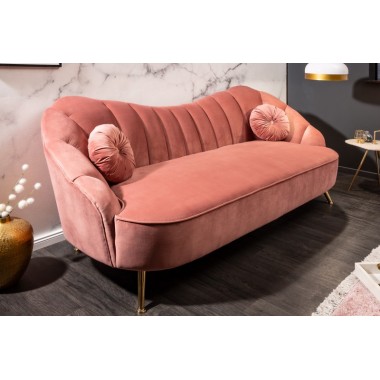 Sofa ARIELLE 220cm aksamit stary róż / 40750