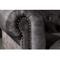 Invicta CHESTERFIELD Sofa 3 osobowa szary aksamit 205 x 73 x 85cm / 41215 Invicta CHESTERFIELD Sofa 3 osobowa szary aksamit 205 x 73 x 85cm / 41215