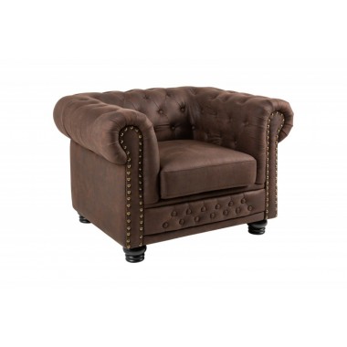 Fotel Chesterfield II vintage brązowy / 40654