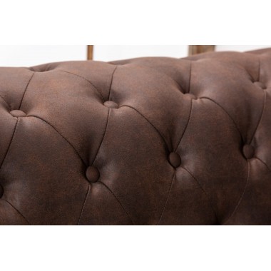 Sofa Chesterfield II 3 osobowa 210cm brąz vintage / 40652