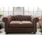 Sofa Chesterfield II 2 osobowa 150cm vintage brąz / 40653