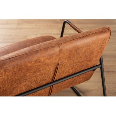 Invicta MUSTANG LOUNGER Fotel vintage jasnobrązowy 71cm / 39482