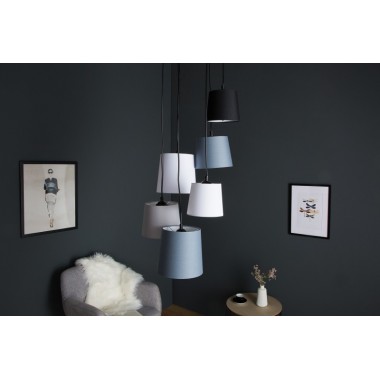 Lampa wisząca Levels IV czarno-szara 6 kloszy / 38821