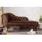Invicta CHESTERFIELD Szezlong mikrofibra antyczny brąz  170 x 80 x 60cm / 21628