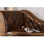 Invicta CHESTERFIELD Szezlong mikrofibra antyczny brąz  170 x 80 x 60cm / 21628