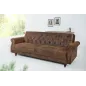 Invicta Sofa rozkładana MAISON BELLE AFFAIRE antyczny brąz mikrofibra 220cm / 40082 Invicta Sofa rozkładana MAISON BELLE AFFAIRE antyczny brąz mikrofibra 220cm / 40082