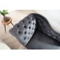 Invicta CHESTERFIELD Szezlong antyczny szary aksamit 170 x 80 x 60cm / 37475