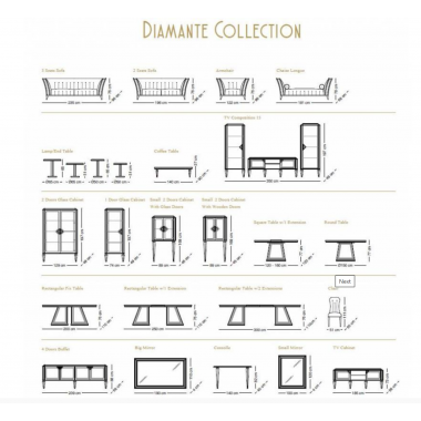 DIAMANTE ZESTAW RTV EKSKLUZYWNY WŁOSKI 350cm