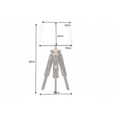 Lampa stołowa TRIPOD sosna biała 60cm / 40632