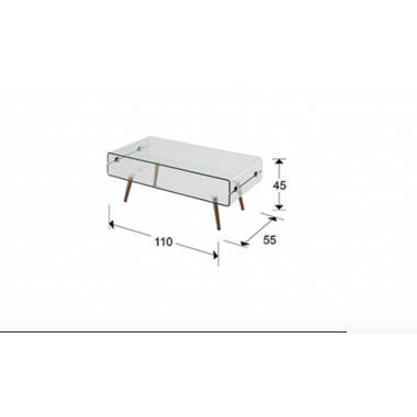 SCHULLER stolik kawowy GLASS II 110cm / 842016