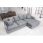 Invicta HEAVEN Sofa narożna lniana szara 255cm / 37647