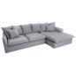 Invicta HEAVEN Sofa narożna lniana szara 255cm / 37647