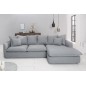 Invicta HEAVEN Sofa narożna lniana szara 255cm / 37647