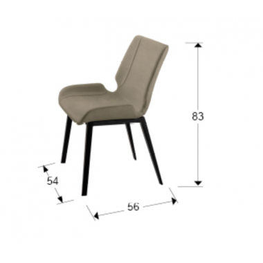 Schuller krzesło tapicerowane KIARA beżowe 54cm / 297257