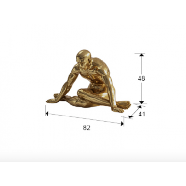 Schuller figurka dekoracyjna Yoga gold 82cm / 766920