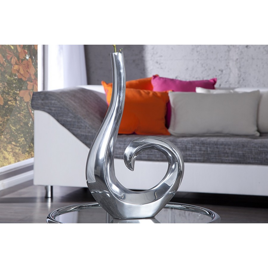 Invicta Wazon WAVE srebrny 50cm / 8841
