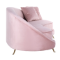 Sofa Bourbon z 2 poduszkami Pink Velvet 240cm / S5122 PINK VELVET