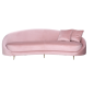 Sofa Bourbon z 2 poduszkami Pink Velvet 240cm / S5122 PINK VELVET