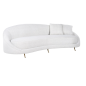 Sofa Bourbon z 2 poduszkami White 240cm / S5122 WHITE BOUCLÉ