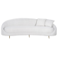 Sofa Bourbon z 2 poduszkami White 240cm / S5122 WHITE BOUCLÉ