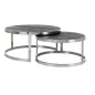 Stolik kawowy Blackbone silver 2 szt. 91,5cm / 7405 - Richmond