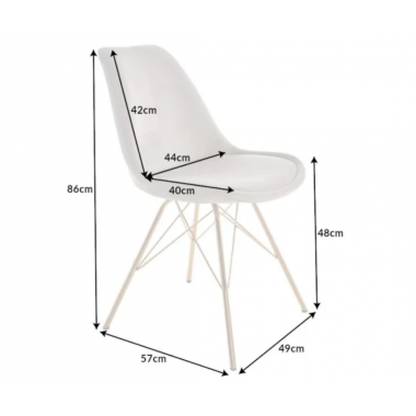 Krzesło Scandinavia aksamit szampański złote nogi / 42185