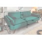 Invicta Sofa Divani II rozkładana szmaragdowozielony aksamit 215cm / 40089