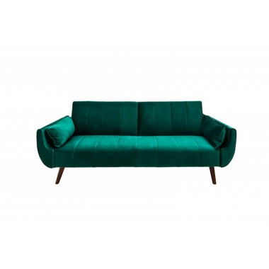 Invicta Sofa Divani II rozkładana szmaragdowozielony aksamit 215cm / 40089