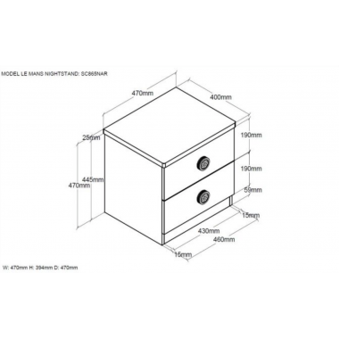 CAR SZAFKA NOCNA DO POKOJU DZIECKA MONZA NIGHTSTAND RED / SC865NAR