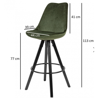 Wohnling Hoker SCANDINAVIA ciemnozielony aksamit 44cm / WL6.097