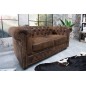 CHESTERFIELD Sofa  2 osobowa brązowy antyczny wygląd / 17109