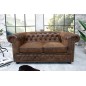 CHESTERFIELD Sofa  2 osobowa brązowy antyczny wygląd / 17109