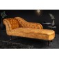 Invicta CHESTERFIELD Szezlong musztardowo żółty aksamit 170 x 79 x 61cm / 41252