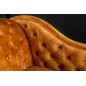 Invicta CHESTERFIELD Szezlong musztardowo żółty aksamit 170 x 79 x 61cm / 41252