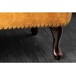 Invicta CHESTERFIELD Szezlong musztardowo żółty aksamit 170 x 79 x 61cm / 41252