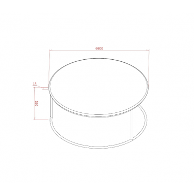 Livin stolik kawowy ROSE HILL MDF cementowa zieleń 80cm / RH07