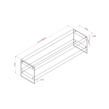 Livin komoda Szafka RTV SOHO biała wysoki połysk MDF 59cm / SH08