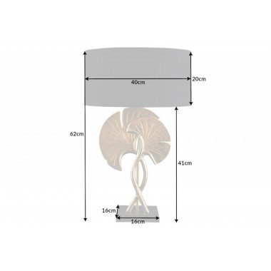 Invicta Lampa stołowa Gingko złoty czarny 62cm / 41530