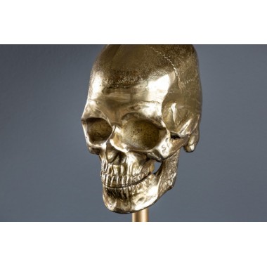 Invicta Lampa stołowa Skull czarny złoty 62cm / 41529