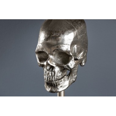 Invicta Lampa stołowa Skull czarny srebrny 62cm / 41528