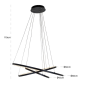 Lampa wisząca AMIRA black 80cm / HL-0123