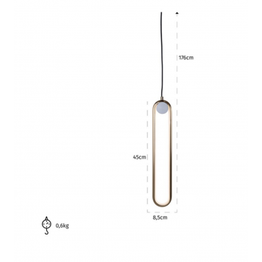 Lampa wisząca MAVEY gold / HL-0128