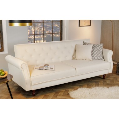 Invicta Sofa rozkładana MAISON BELLE ecru 220cm / 41498