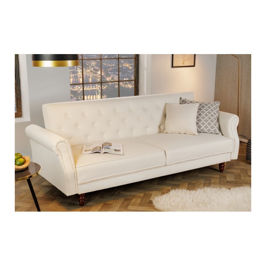 Invicta Sofa rozkładana MAISON BELLE ecru 220cm / 41498