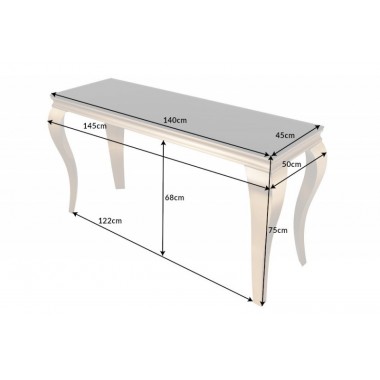 Invicta Konsola MODERN BAROCK czarny złoty opal 140cm / 42314