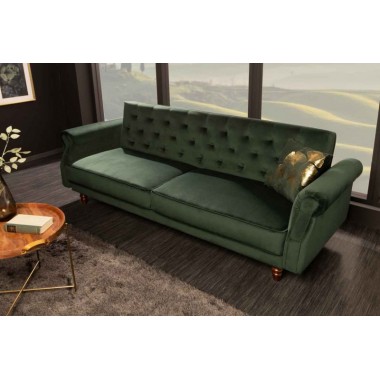 nvicta Sofa rozkładana MAISON BELLE zielony aksamit 220cm / 41350