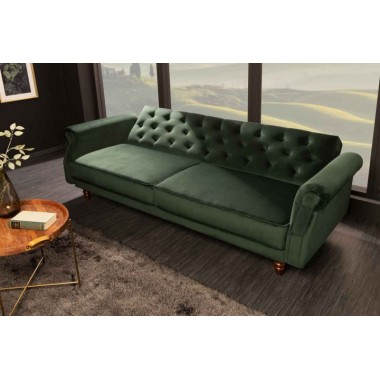 nvicta Sofa rozkładana MAISON BELLE zielony aksamit 220cm / 41350