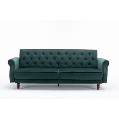 nvicta Sofa rozkładana MAISON BELLE zielony aksamit 220cm / 41350